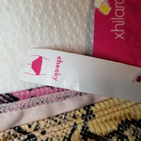 NWT CHEEKY RAINBOW REPTILE PRINT BIKINI SWIM VOLLEYBALL BOTTOM Large - Picture 2 of 4